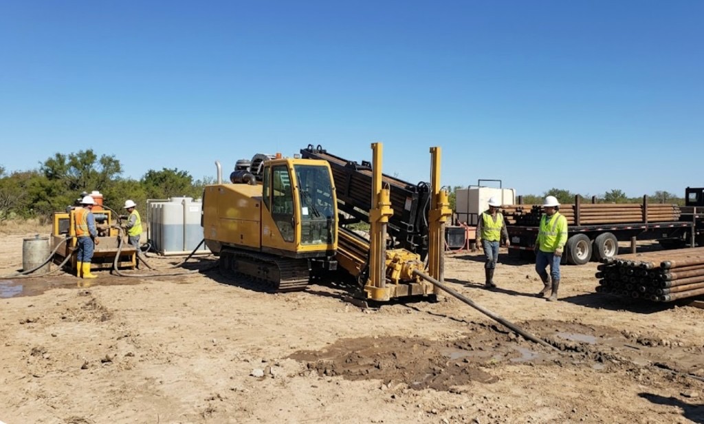 Directional drilling in Tempe, AZ — Vermeer directional drill installing HDPE on a Arizona public utility trenchless boring project